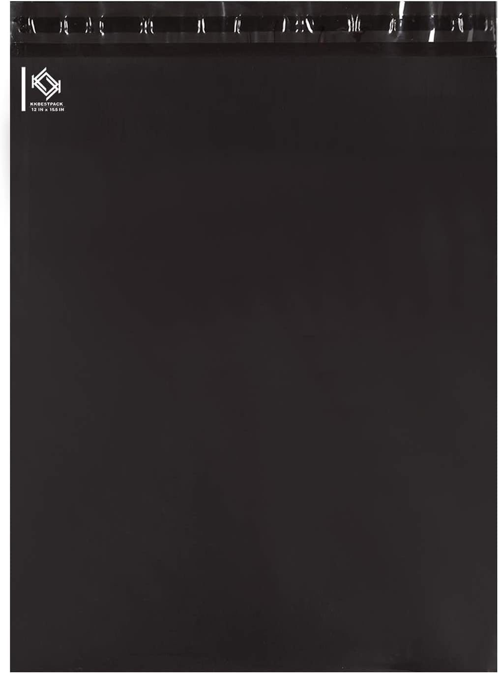 100 Pcs 12x15.5 Poly Mailer Envelopes Shipping Bags Self Adhesive Waterproof Bags (Black), 12 x 15.5