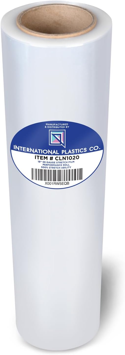 1 Pc 18" Plastic Stretch Film Wrap 1200 feet 500% Stretch Ability