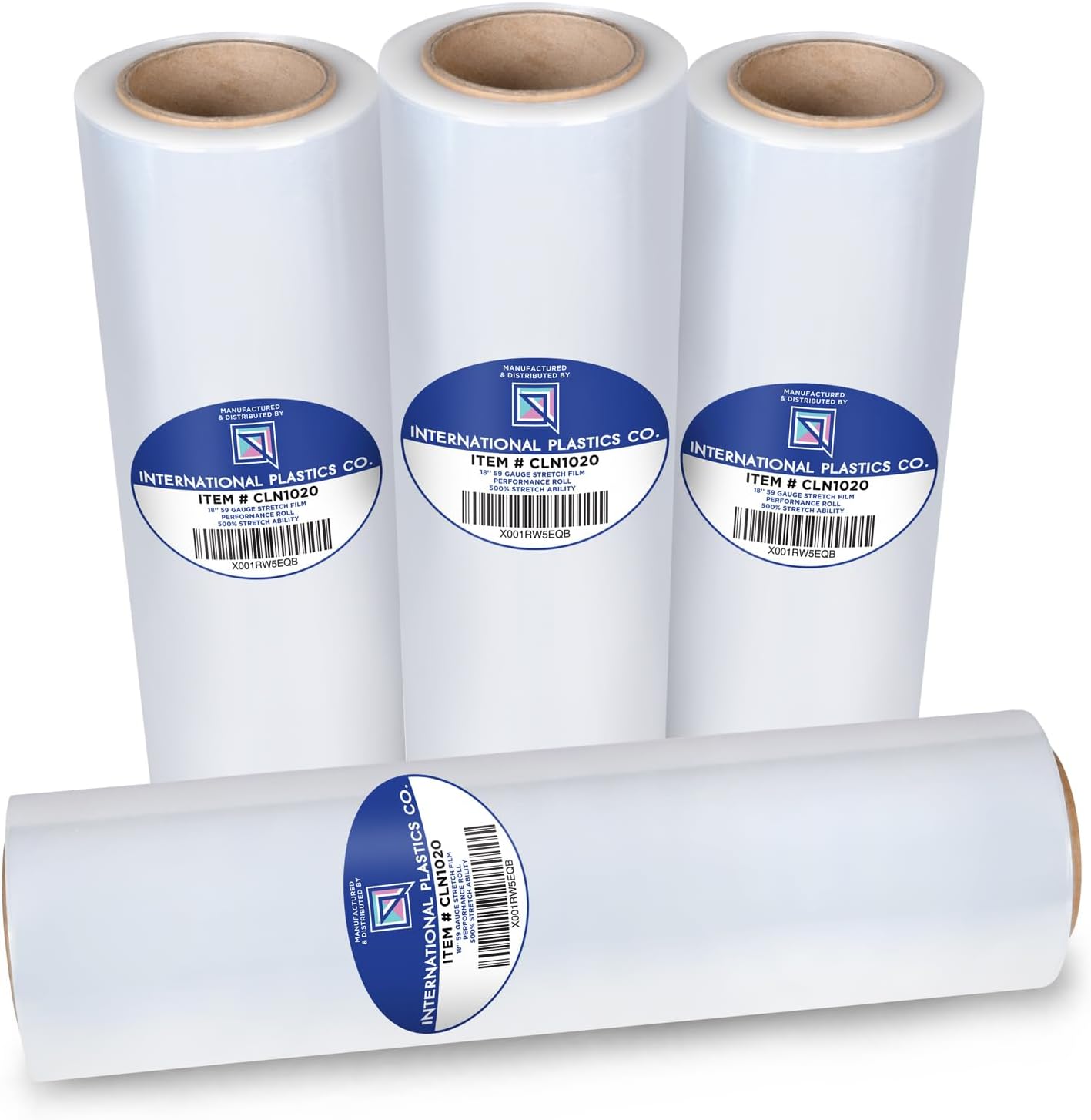 1 Pc 18" Plastic Stretch Film Wrap 1200 feet 500% Stretch Ability