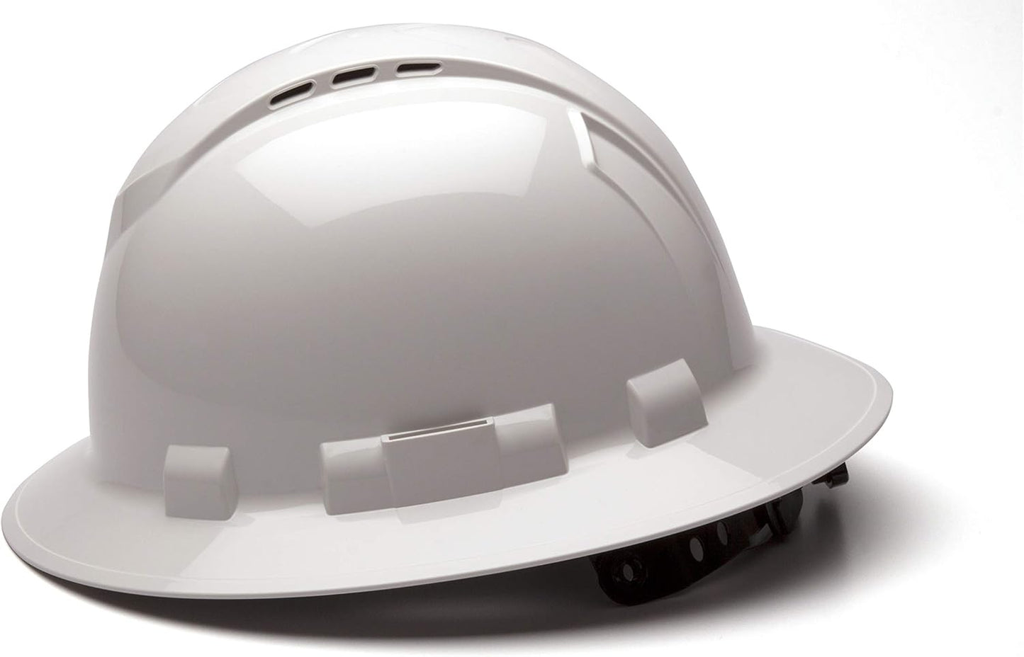 Pyramex Ridgeline Full Brim Hard Hat 6 Point Ratchet Blue Vented