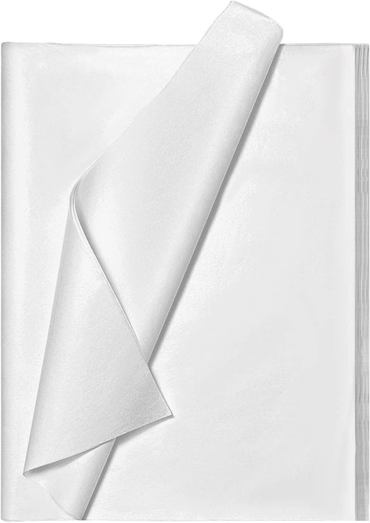 100 Sheets 20"X14" White Tissue Paper for Gift Bags Acid Free Tissue Paper Gift Wrapping Paper,Christmas Weddings Birthday Showers Arts Craft Party Favor Decoration