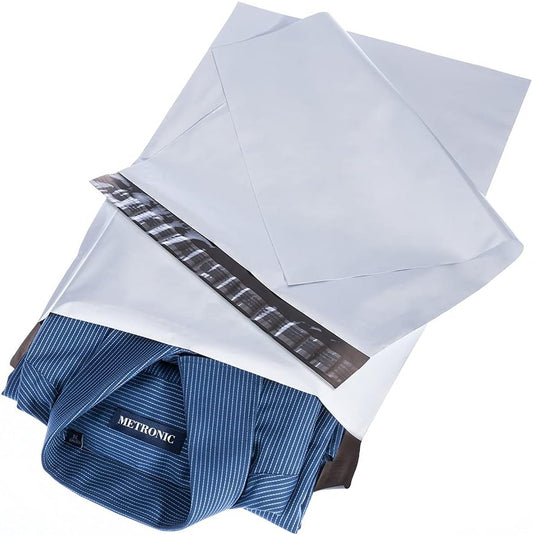Poly Mailers 14.5x19 100 Pcs Large Shipping Bags for Clothing Mailing Bags White
