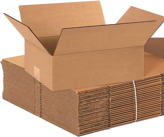 Shipping Boxes Medium 12"L x 9"W x 4"H, 25-Pack | Corrugated Cardboard Box for Moving, Mailing, Packing and Storage