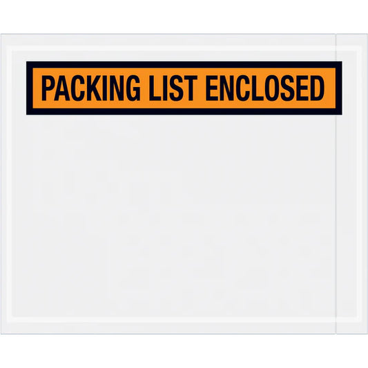 4-1/2 x 5-1/2 Packing List Enclosed Envelopes (Panel Face) - ORANGE 1000/Case