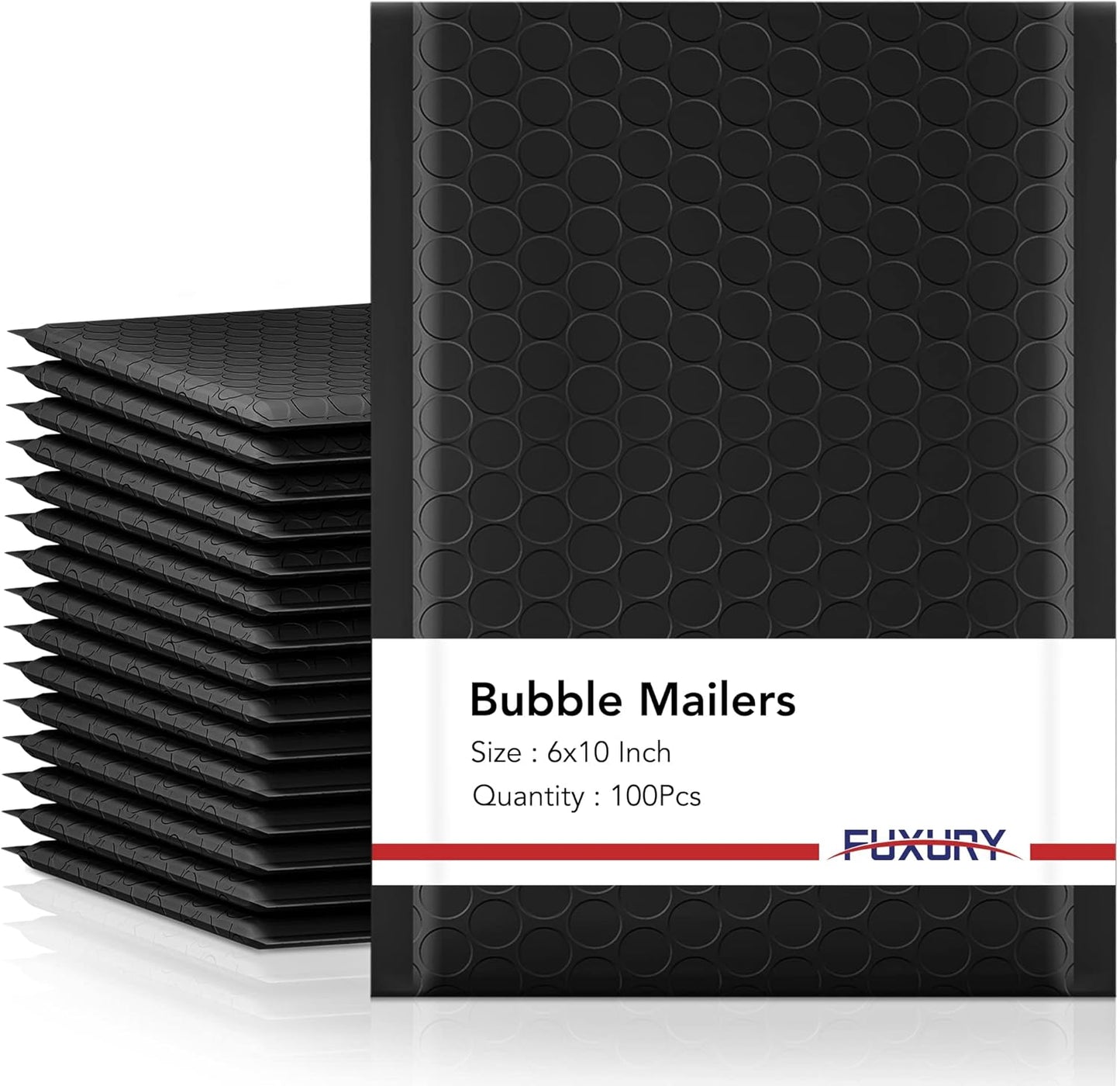 Bubble Mailers 6x10" 100 Pack Black Padded Envelopes Usable Size 6x9"