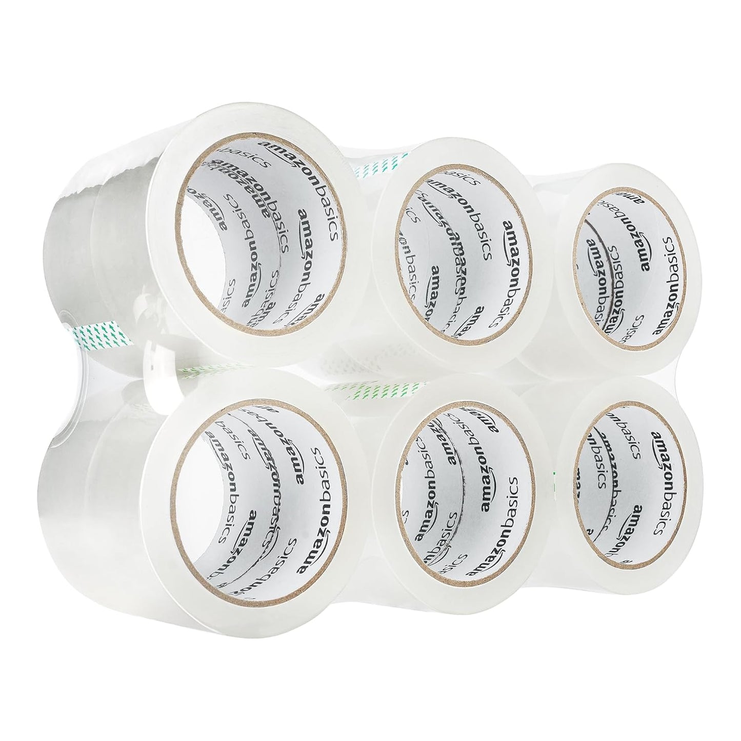 Strong Adhesive Packaging Tape for Shipping, Moving and Storage, Clear, 1.88" x 54.6 yds, 12-pack, Translucence