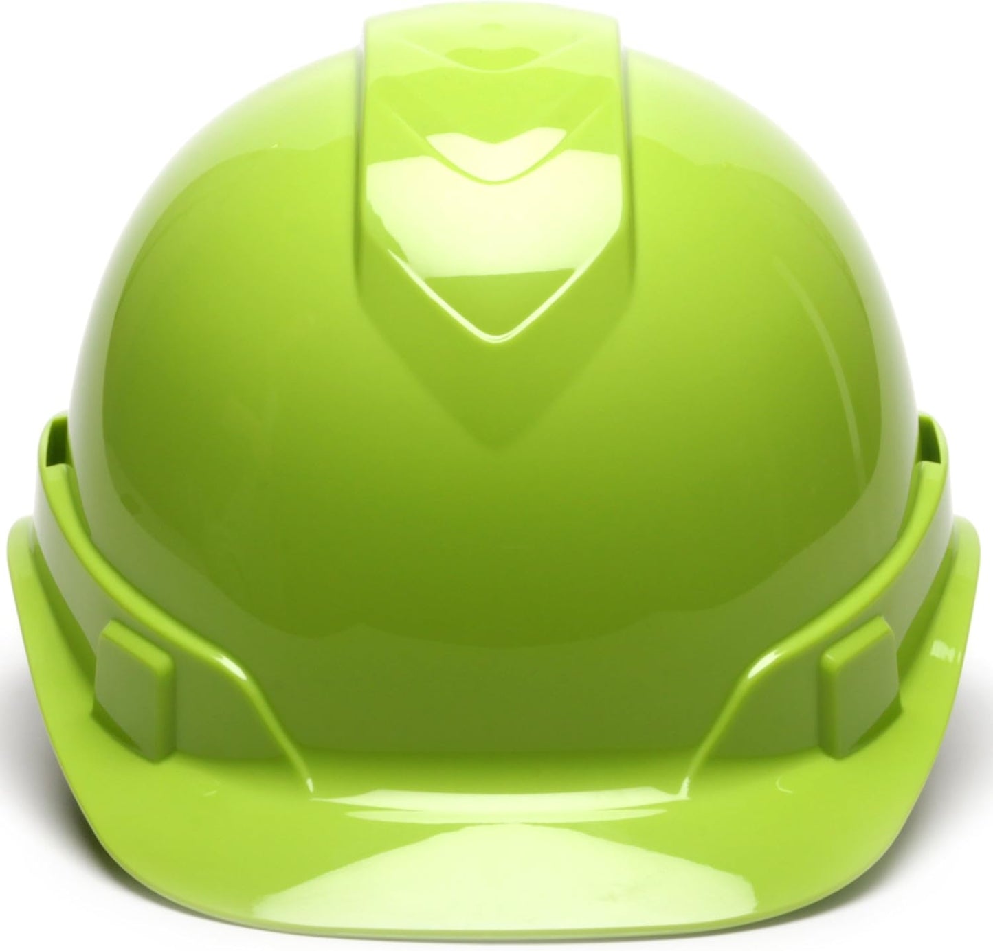 Cap Style Hard Hat, Vented, 4-Point Ratchet Suspension, Hi-Vis Lime